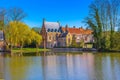 Minnewater lake, Bruges, Belgium Royalty Free Stock Photo