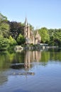 Minnewater lake, Bruges, Belgium Royalty Free Stock Photo