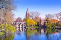 Minnewater lake, Bruges, Belgium Royalty Free Stock Photo