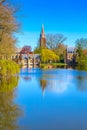 Minnewater lake, Bruges, Belgium Royalty Free Stock Photo