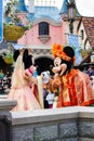 Minnie and Mickey Mouse during a show, Disneyland Paris