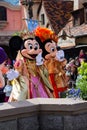 Minnie and Mickey Mouse during a show, Disneyland Paris