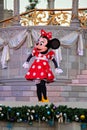 Minnie Mouse on the Castle Forecourt Stage at Christmas