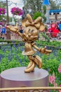 Minnie Mouse Gold Statue 50th Anniversary Disney Royalty Free Stock Photo