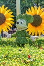 Minnie Mouse topiary display figure on display at Disney World