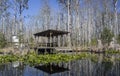 Minnies Lake Rest Dock, Okefenokee Swamp National Wildlife Refuge Royalty Free Stock Photo