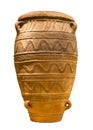 Minoan large storage jar (1450-1400 B.C.) isolated Royalty Free Stock Photo
