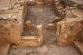 Minoan palace in Malia. North of the West Court is the Royalty Free Stock Photo