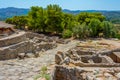Minoan Palace of Phaistos at Greek island Crete Royalty Free Stock Photo