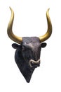 Minoan rhyton in form of a bull isolated Royalty Free Stock Photo