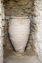 Minoan vase clay pots in Phaistos or Festos, Crete Royalty Free Stock Photo