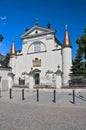 Minor Basilica of the Assumption of the Blessed Virgin Mary and Saints Peter, Paul, Andrew and Catherine. Wegrow Royalty Free Stock Photo