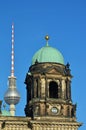 The minor dome of Berlin Cathedral and Berlin TV tower