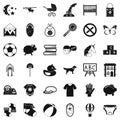 Minor icons set, simple style Royalty Free Stock Photo