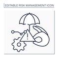 Minor risks line icon