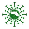 Minorca Reopening Stamp.