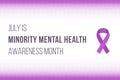 Minority Mental Health Awareness Month