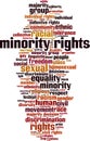 Minority rights word cloud Royalty Free Stock Photo