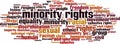 Minority rights word cloud Royalty Free Stock Photo