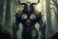 Minotaur is a monster with the body of a man and the head of a bull.