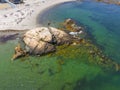 Minot Beach aerial view, Scituate, MA, USA Royalty Free Stock Photo