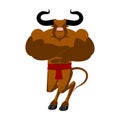 Minotaur Ancient Greek Mythical beast. Monster with bull head Royalty Free Stock Photo