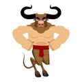 Minotaur Ancient Greek Mythical beast. Monster with bull head