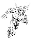 Minotaur bull sports mascot running