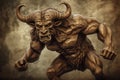 Minotaur monster fantasy. Generate Ai