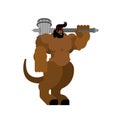 Minotaur strong. Powerful half human half bull. Mythical Monster
