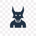 Minotaur vector icon isolated on transparent background, Minotaur transparency concept can be used web and mobile
