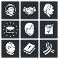 Minsk agreement Vector Icons Set