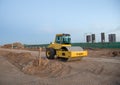 BOMAG Vibration single-cylinder road roller for leveling soil, gravel in the construction of roads