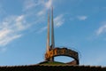 Minsk, Belarus, April 25, 2020: Monument to the Great Patriotic War. Symbol of heroism.