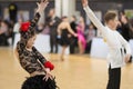 MINSK-BELARUS, APRIL, 7: Unidentified Dance couple performs Yout