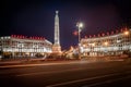 Victory Square at night - Minsk, Belarus