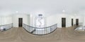 MINSK, BELARUS - AUGUST, 2018: full seamless spherical hdri panorama 360 degrees angle view in interior of hall with stairs and