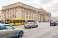 Minsk, Belarus. Independence Avenue, downtown of the city. Architecture, traffic, city life
