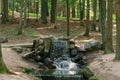 Minsk, Belarus. August 2021. Waterfall in the Drozdy Forest Park Royalty Free Stock Photo