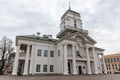 Minsk City Hall building, classical style historical building in Minsk Upper City.