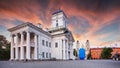 Minsk, Belarus - City hall at night Royalty Free Stock Photo