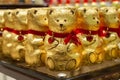 MINSK, BELARUS - December 13, 2019: Chocolate Teddy Bears by Lindt on supermarket shelf