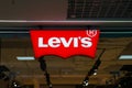 Minsk, Belarus. December, 22. 2019. Levi`s Store Logo, Levis Jeans Store