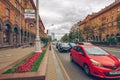 Minsk, Belarus. Downtown of the city. Architecture, traffic, city life