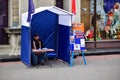 Minsk, Belarus, 2019-10-02: Editorial, The election campaign of the opposition candidate in the parliamentary elections, the House