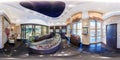 MINSK, BELARUS - FEBRUARY, 2013: Full seamless panorama 360 angle degrees view inside interior of luxury jewelry store in