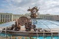 Fountain of Three Storks with Vitebsk Coat of Arms at Independence Square - Minsk, Belarus