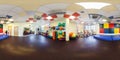 MINSK, BELARUS - JULY, 2017: full seamless panorama 360 angle view in interior of stylish fitness club for kids gymnastics room