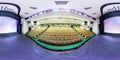 MINSK , BELARUS - JULY, 2016: full seamless spherical panorama 360 degrees angle Inside interior of luxury stylish gold casino. Royalty Free Stock Photo