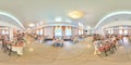 MINSK, BELARUS - JULY 19, 2013: Full spherical 360 by 180 degrees seamless panorama in equirectangular equidistant projection,